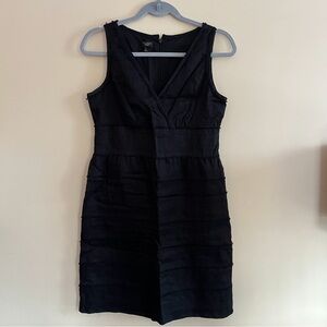 Talbots black linen sleeveless dress